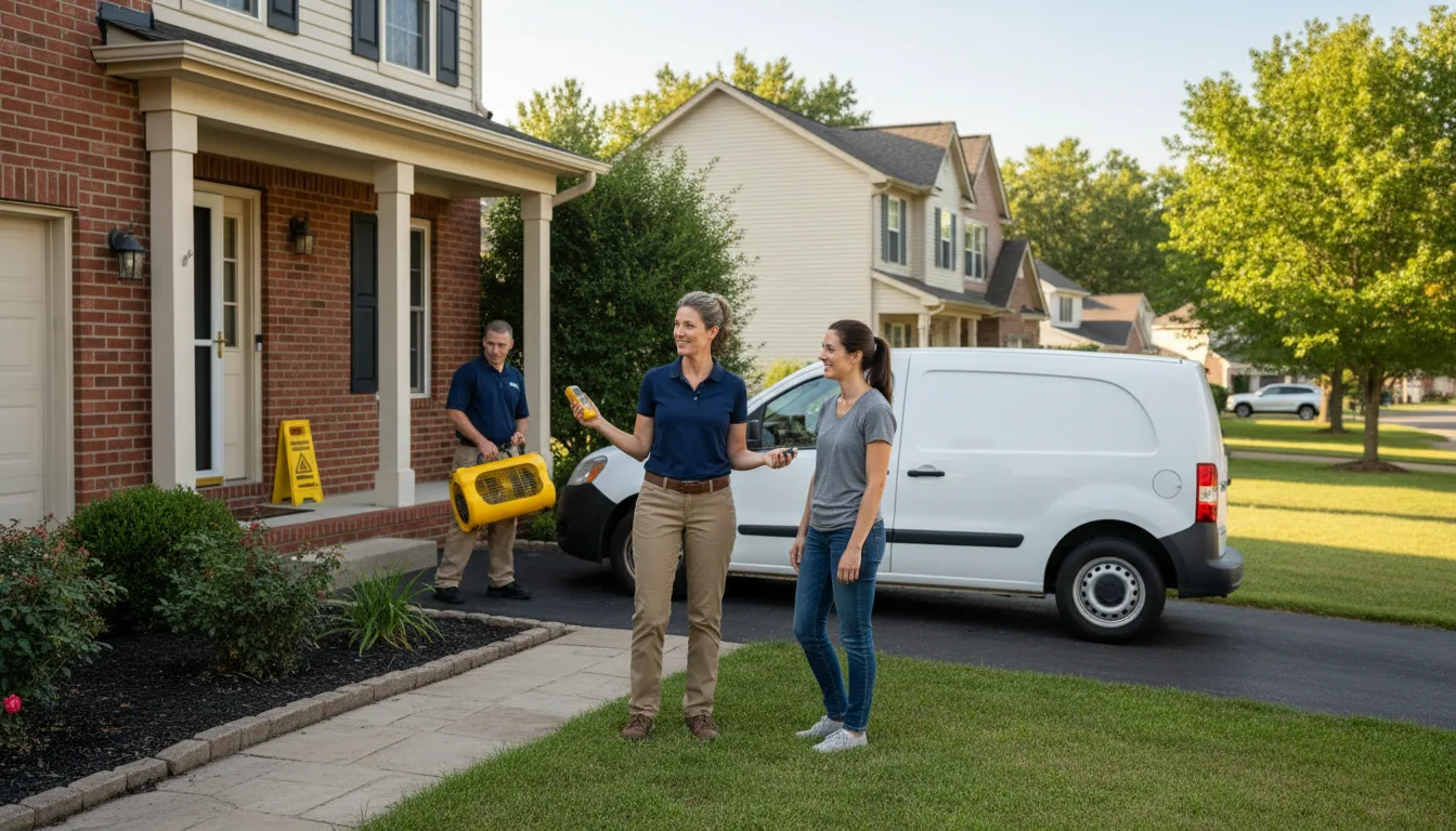 Residential water damage restoration in Coffeeville, AL